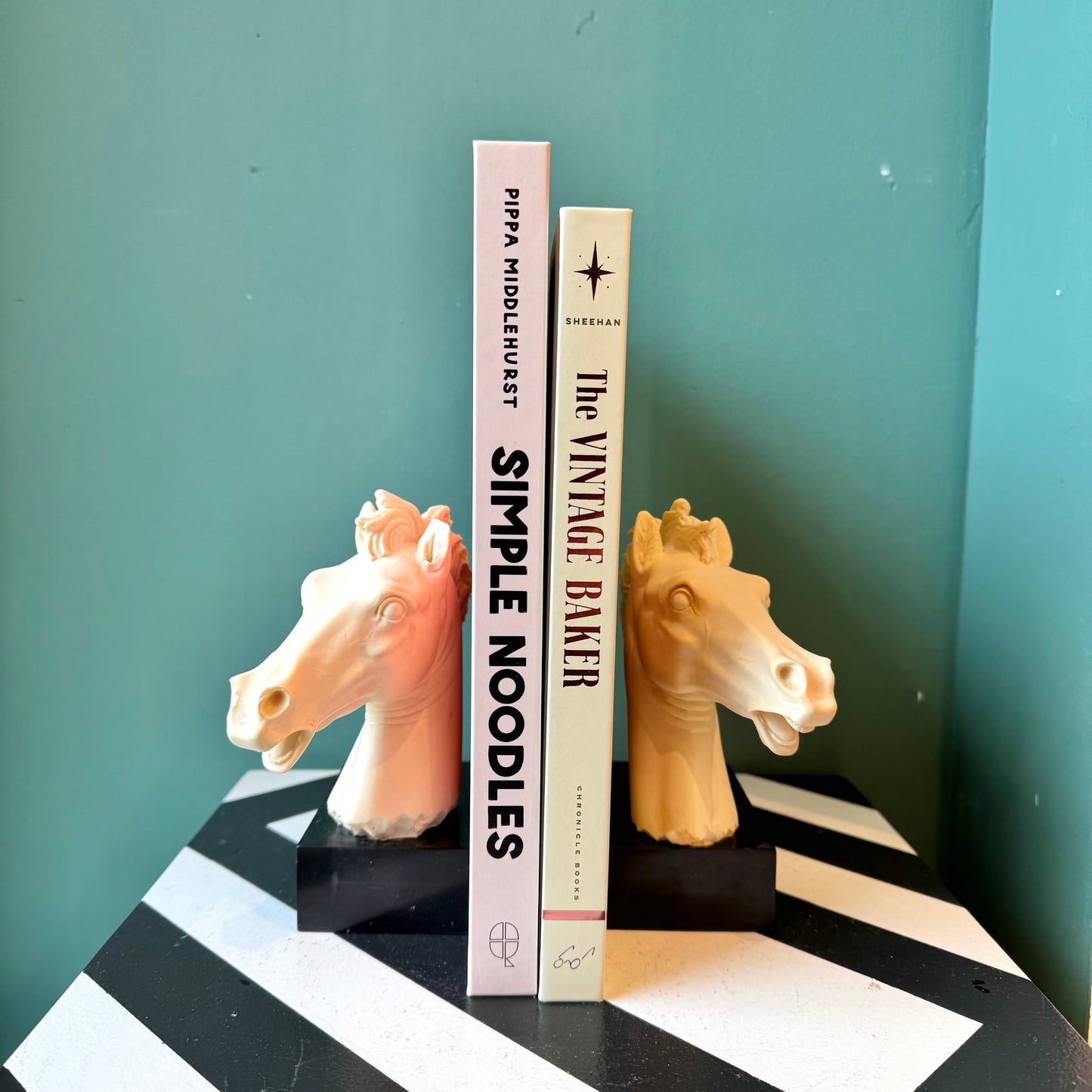 Pair of Vintage Resin Italian Horse Head Bookends