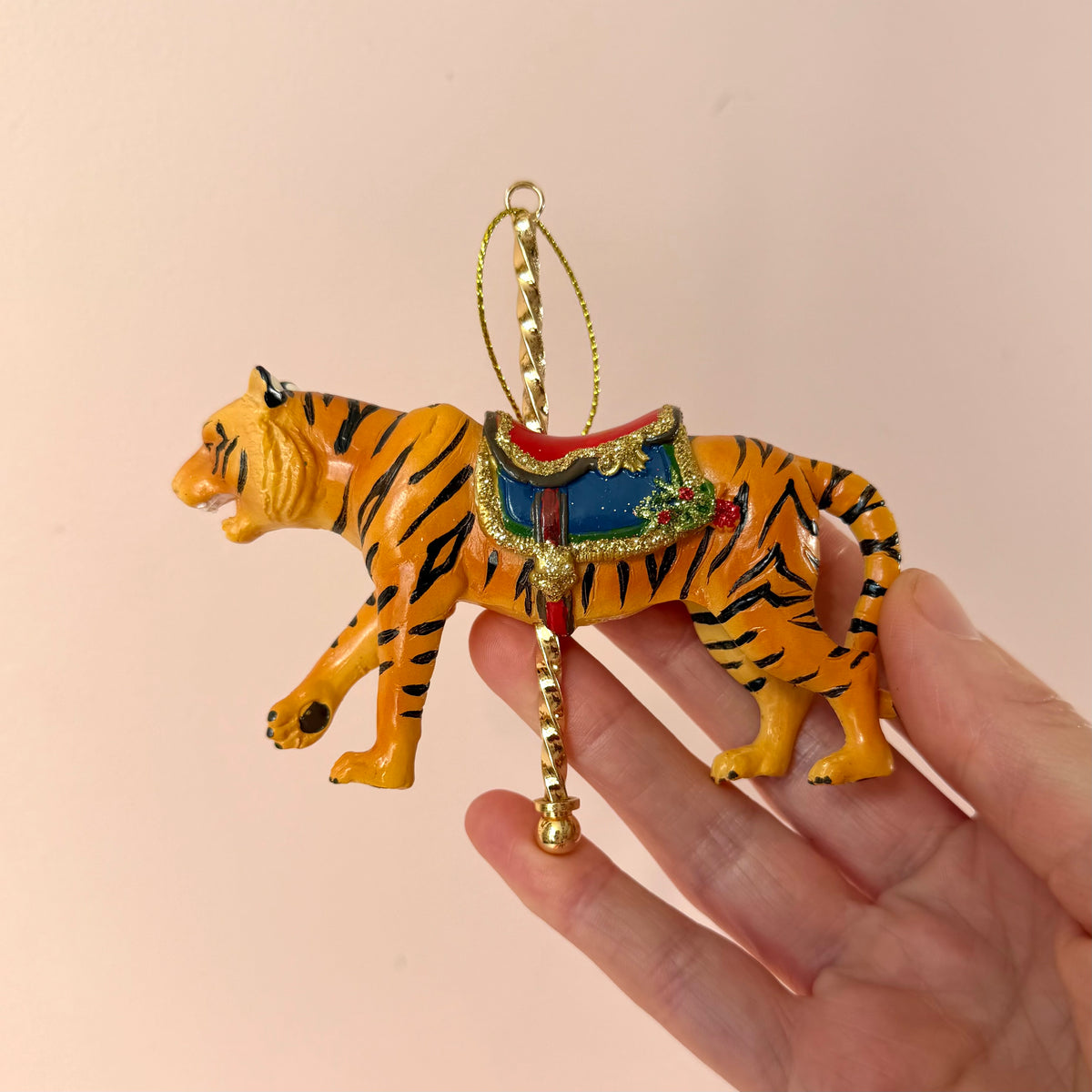 Resin Carousel Tiger Ornament
