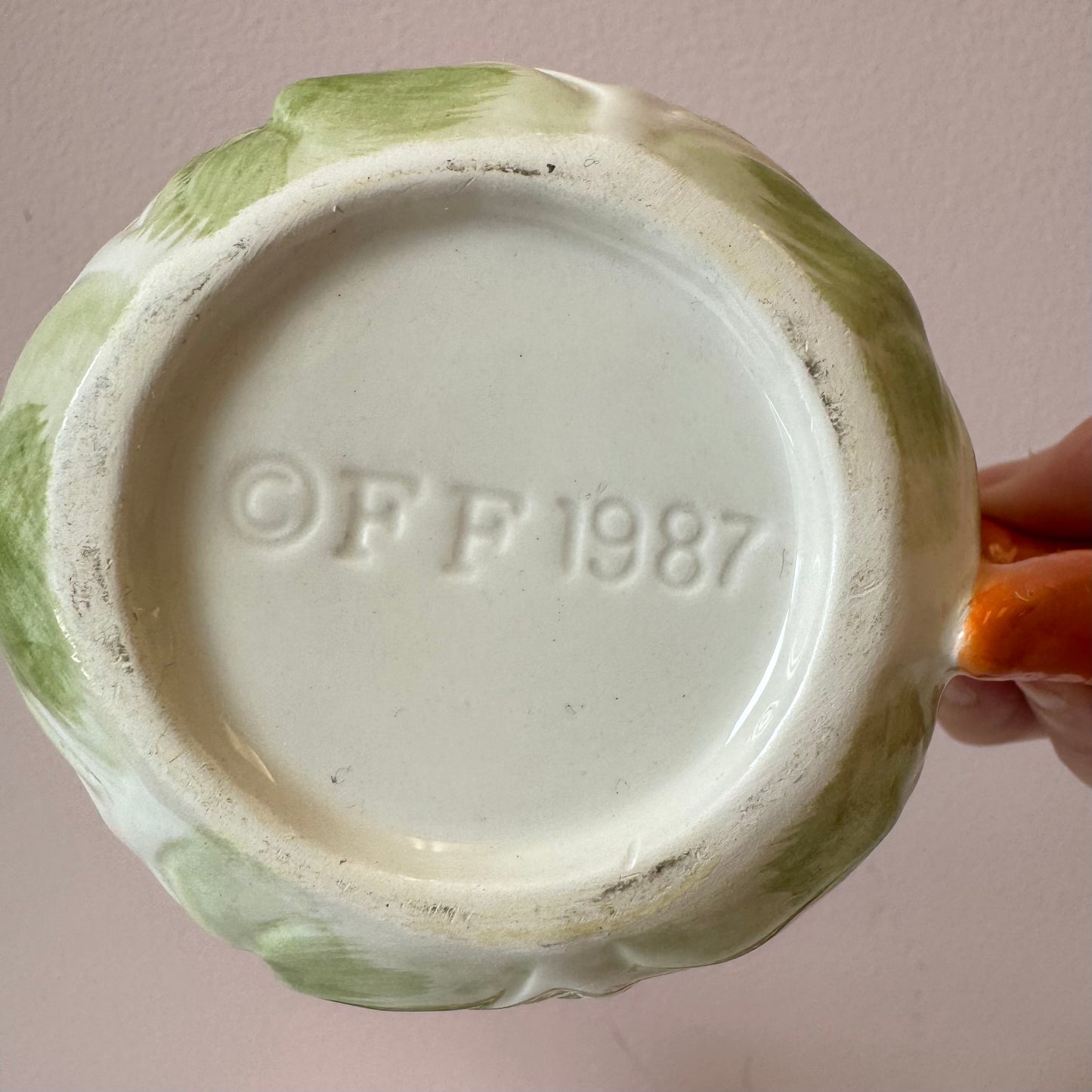 Vintage Set of 5 Ceramic Vegetable Sugar Bowls and Milk Jugs by Fitz & Floyd