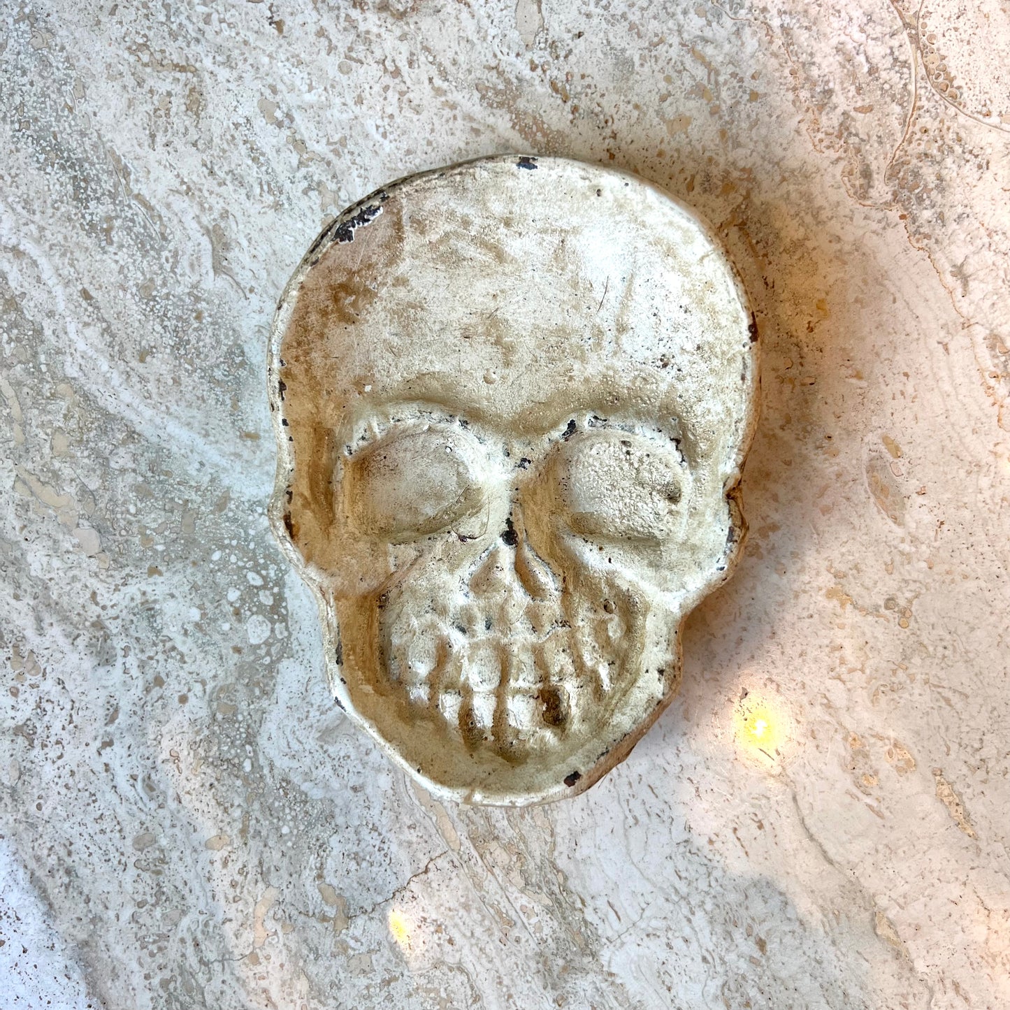 Vintage Cast Iron Skull Ashtray/Trinket Dish