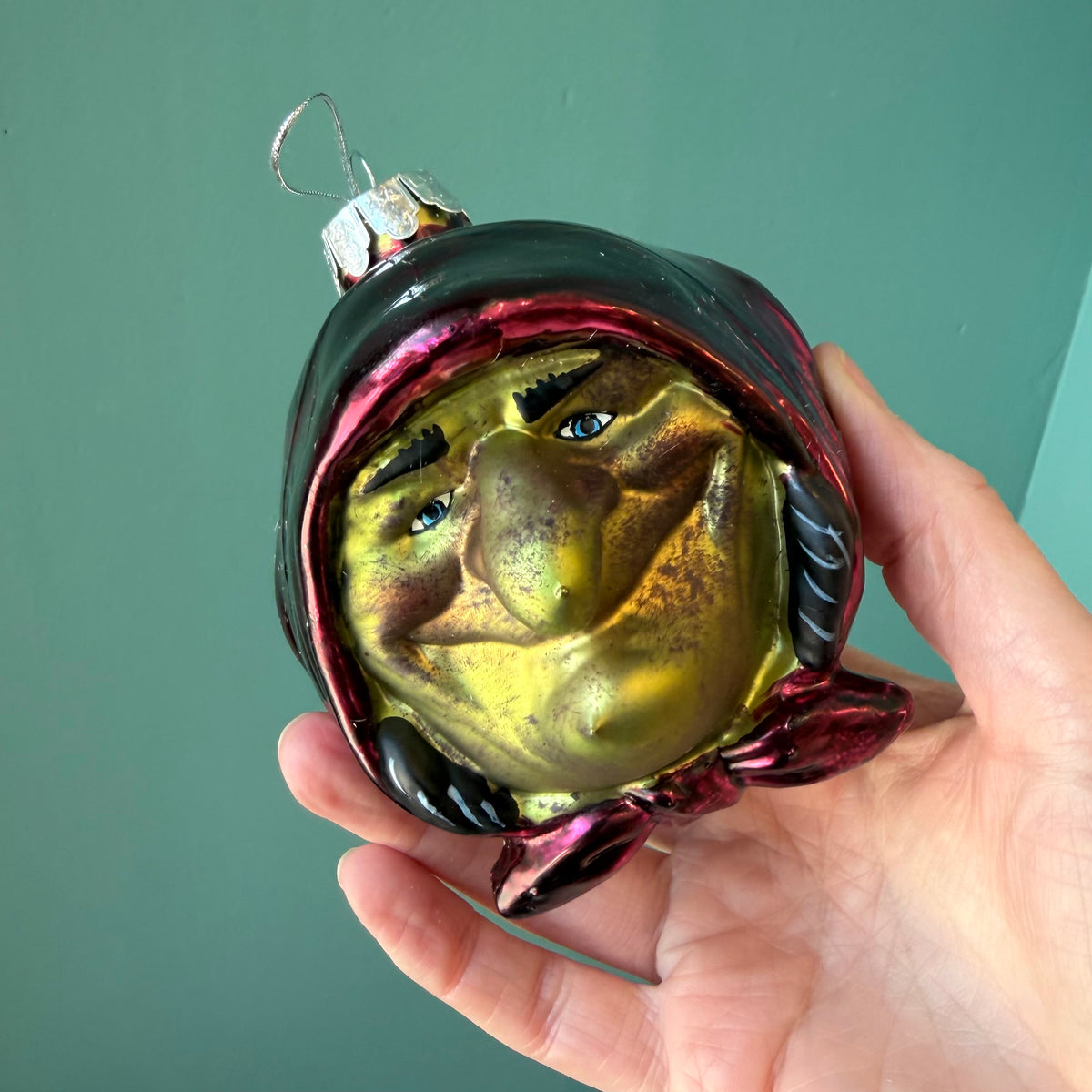 Gorenaments Glass "Babushka" Witch Ornament