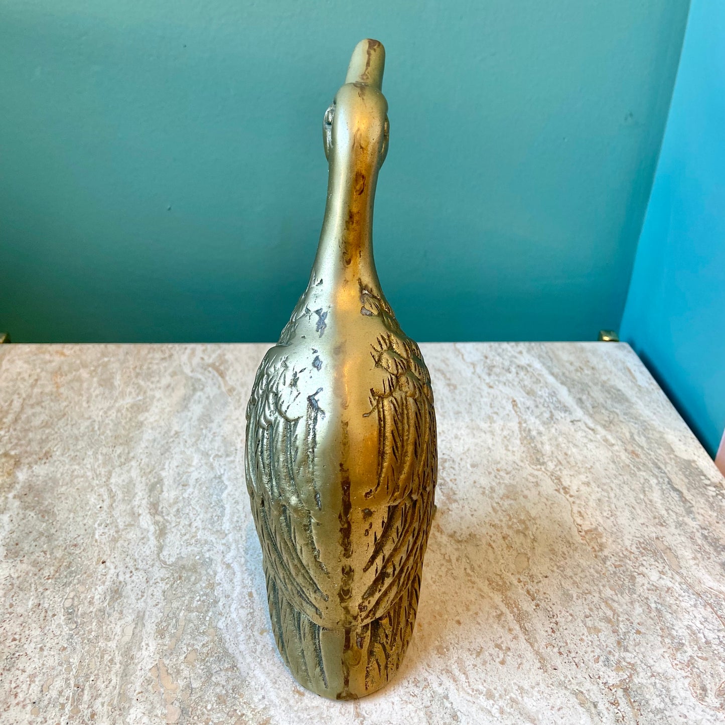 Vintage Brass Duck Figurine