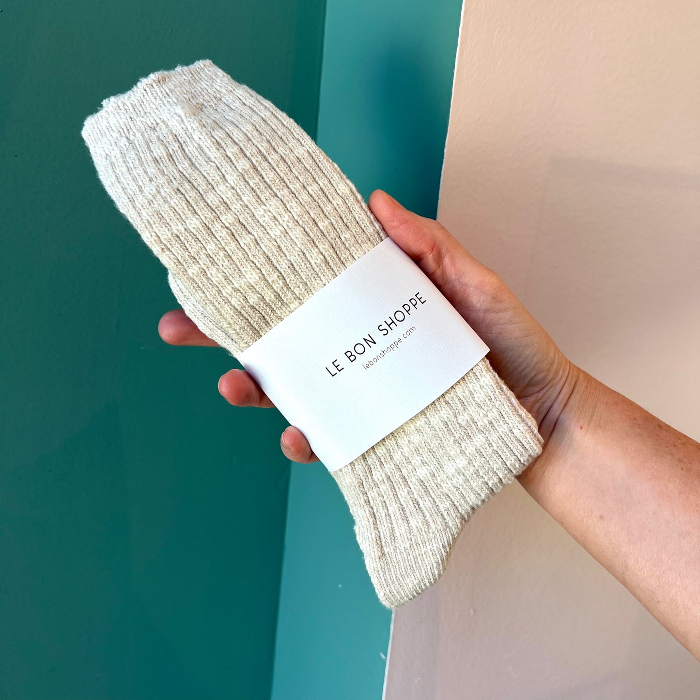 Oatmeal Cottage Socks by Le Bon Shoppe