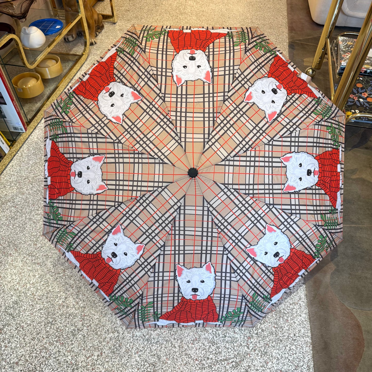 West Highland Terrier Plaid Umbrella