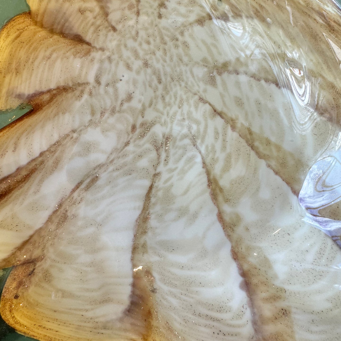 Vintage Amber Art Glass Bowl