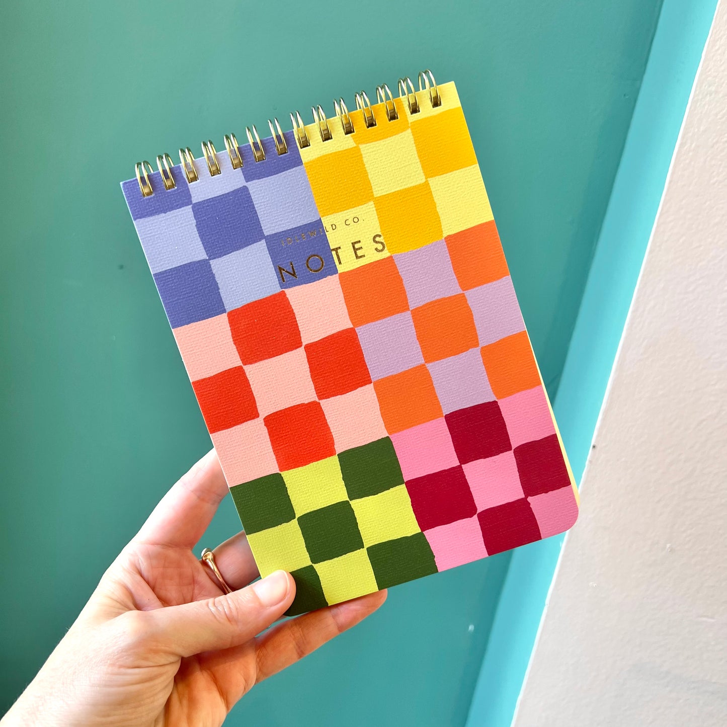 Rainbow Checkered Notes Jotter