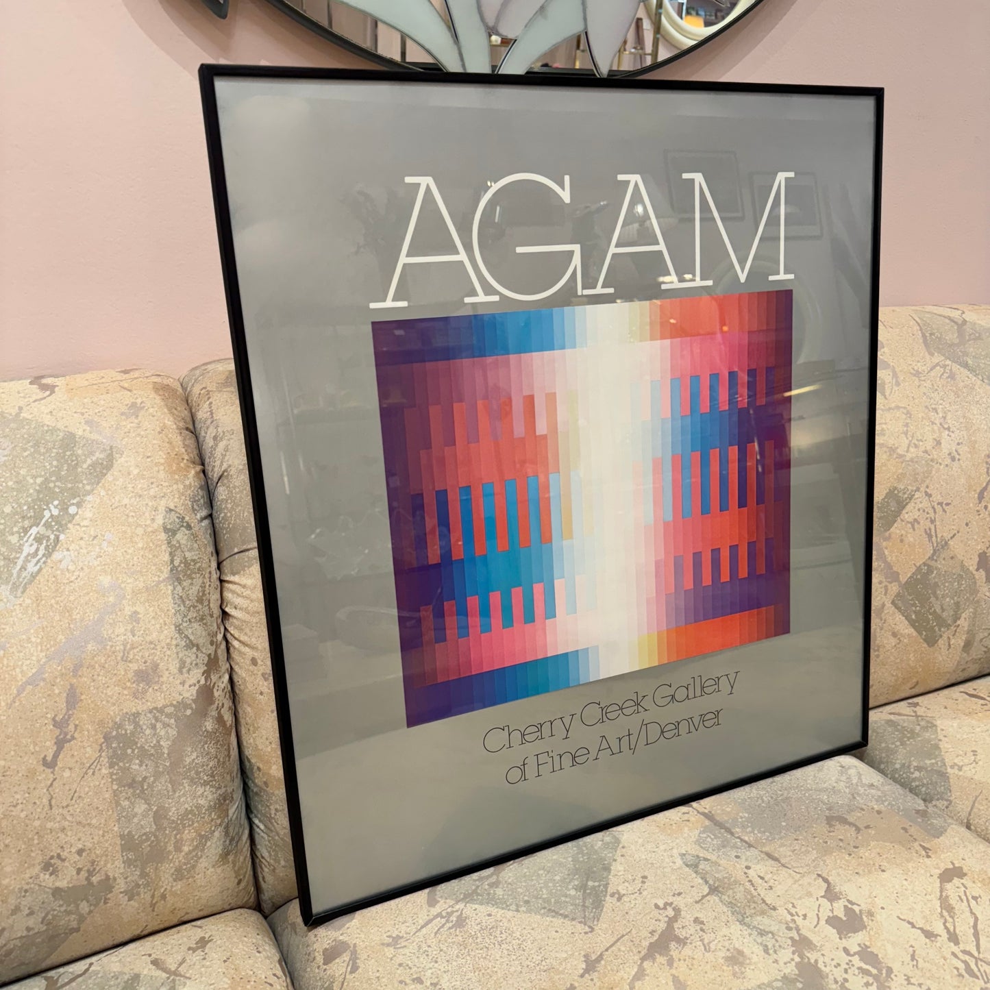 Vintage Framed AGAM Gallery Poster