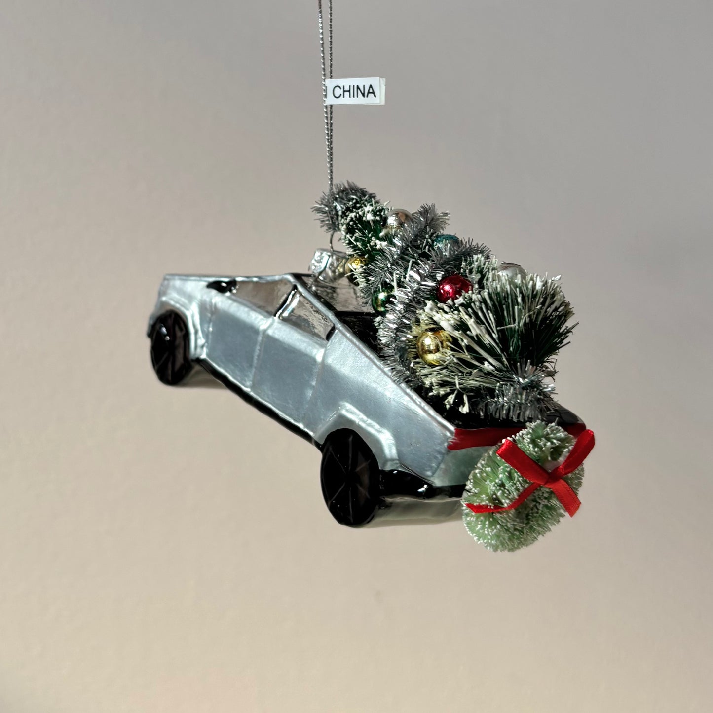 Cyber Truck with Tree Ornament