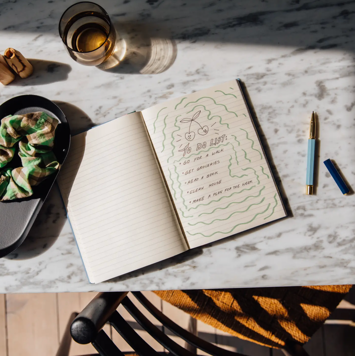 Blue and Green Colorblock Lined Notebook by Papier
