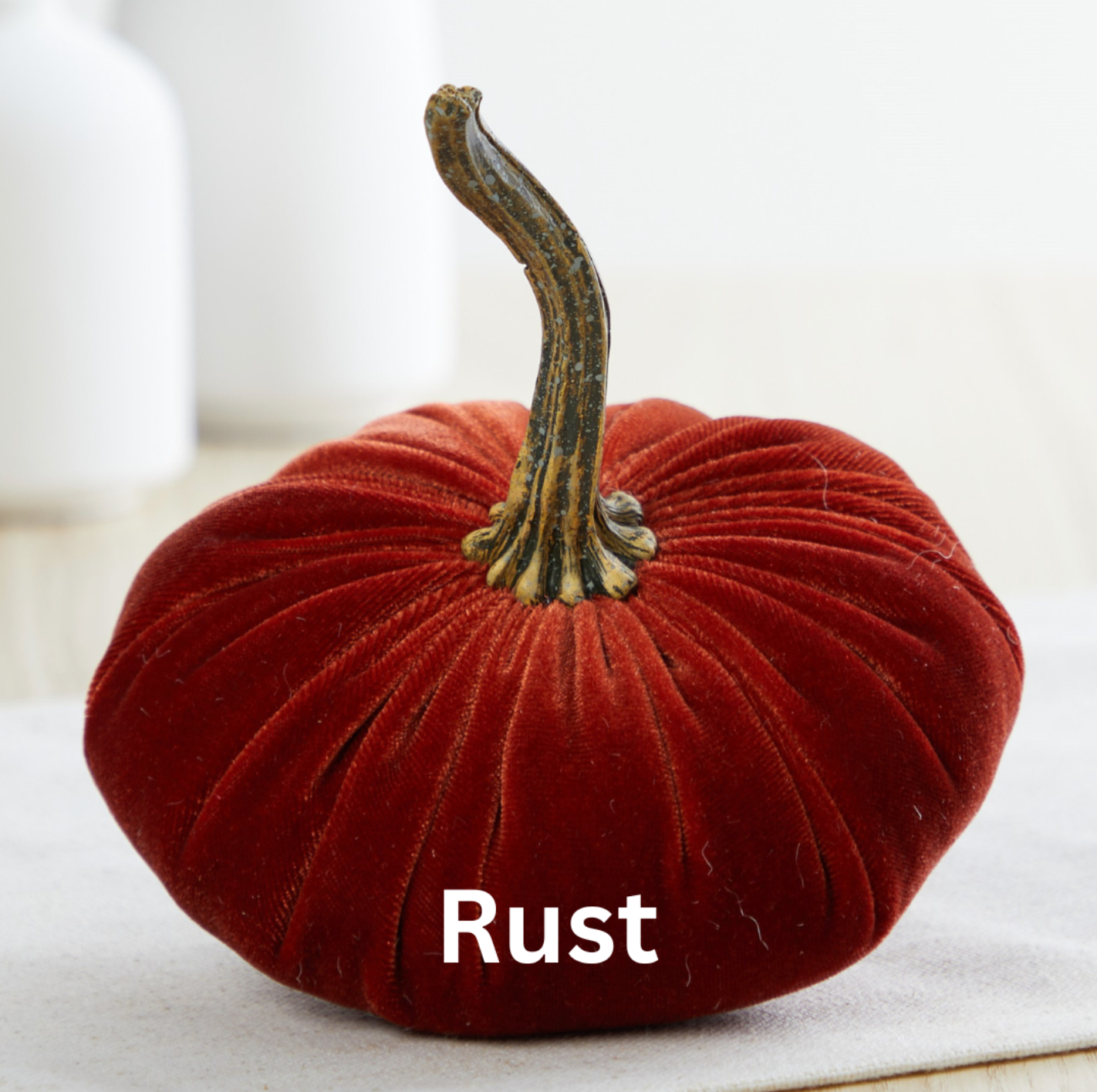 Small Handmade Velvet Pumpkins