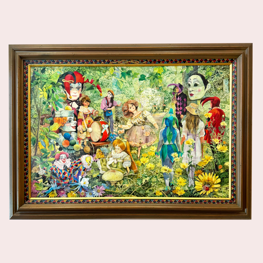 Vintage Original Framed "Summer Fantasy" 1982 Acrylic on Board Painting by Phyllis Londraville