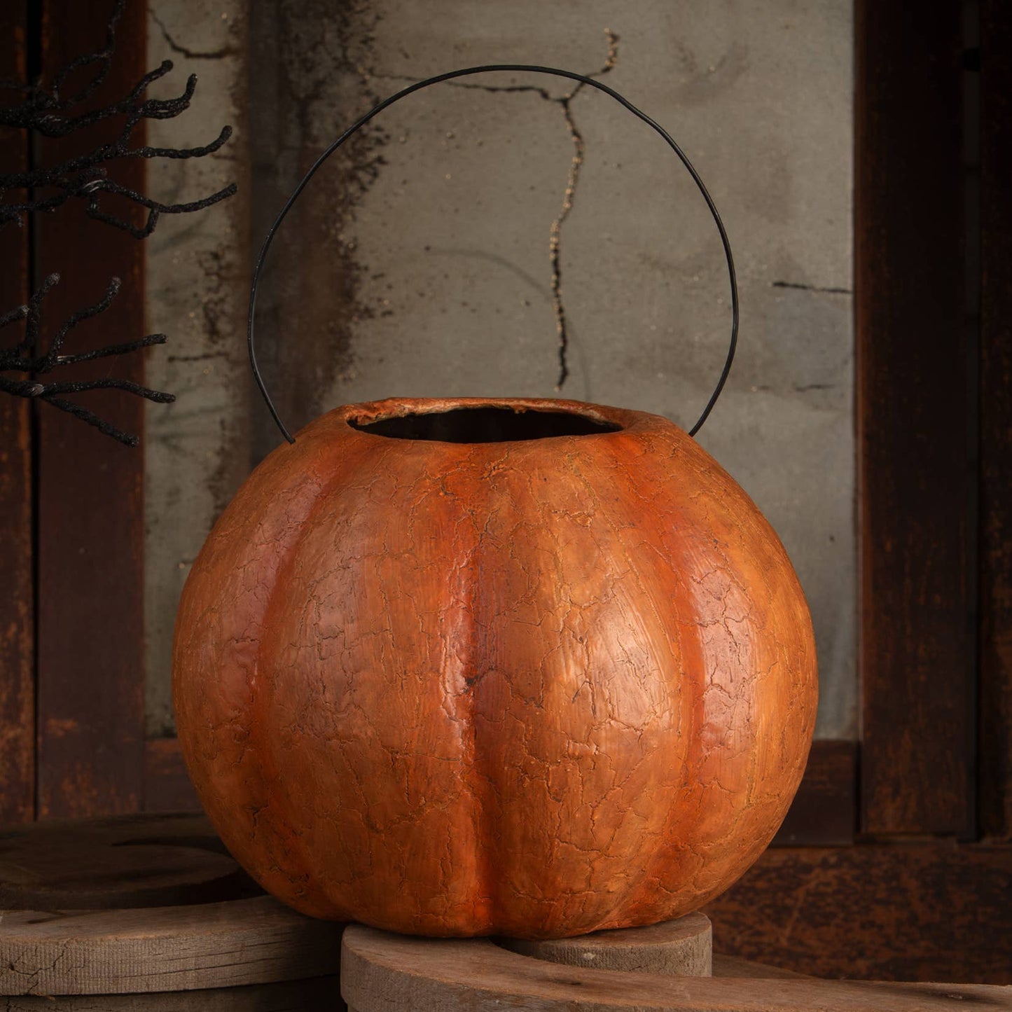 Vintage Inspired Pumpkin Candy Bucket