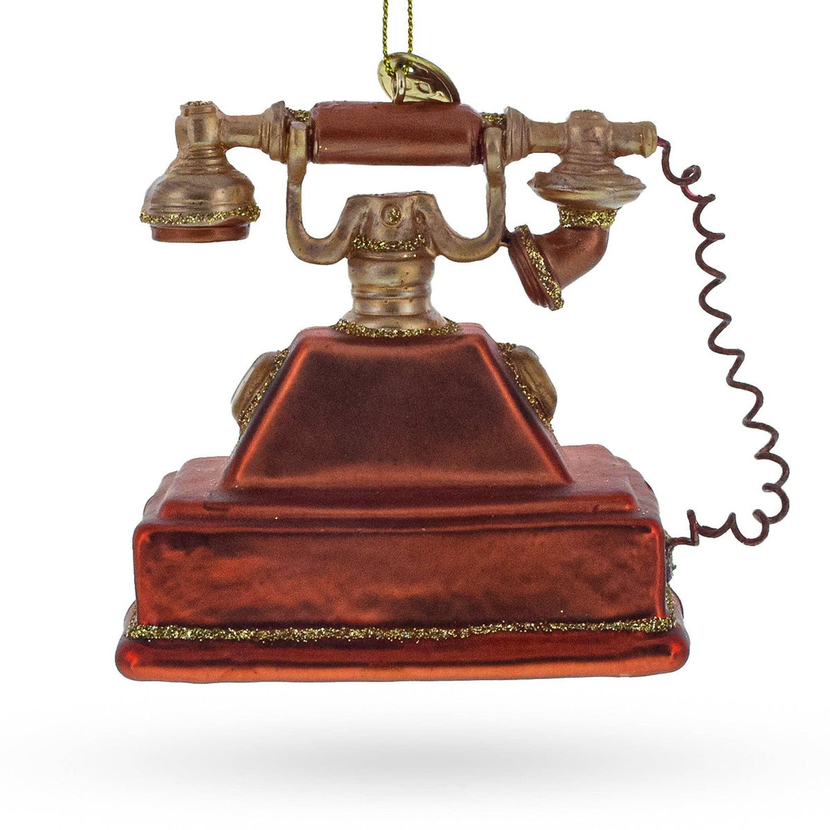 Retro Telephone Glass Ornament