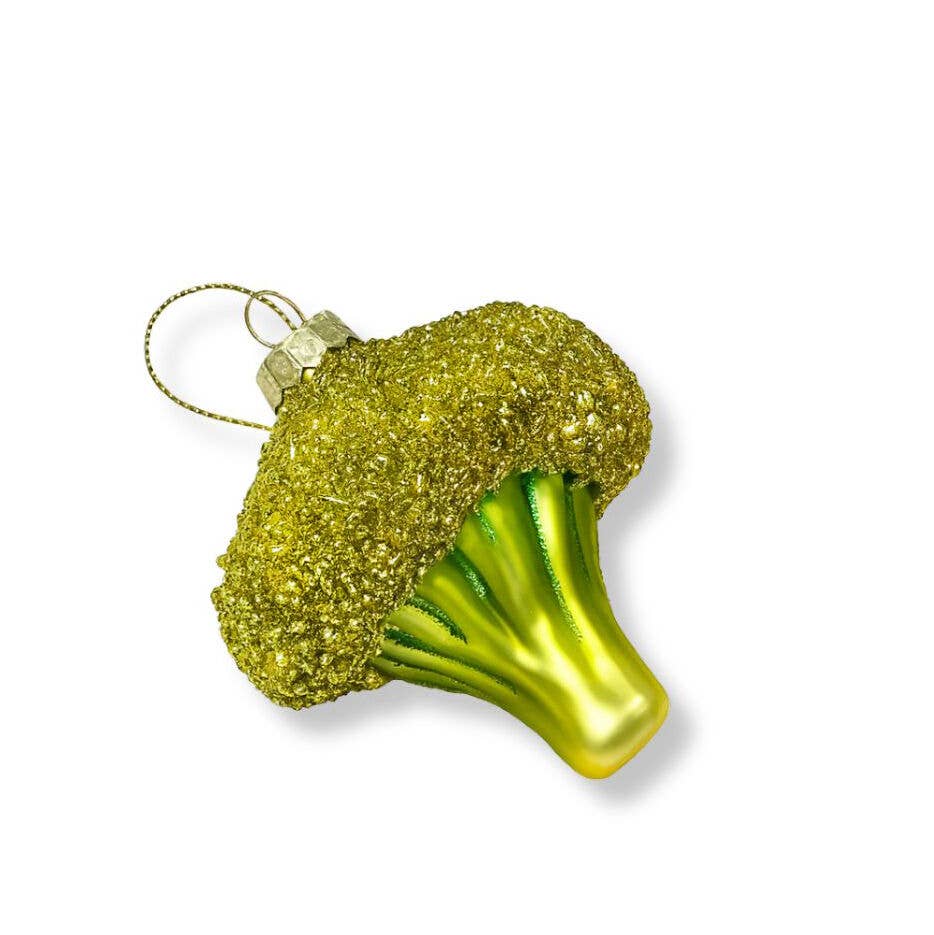 Glass Broccoli Ornament