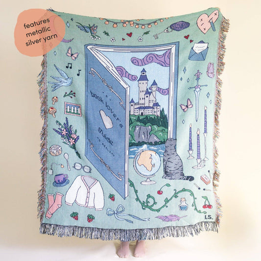 Book Lover Throw Blanket by Lindy Stark