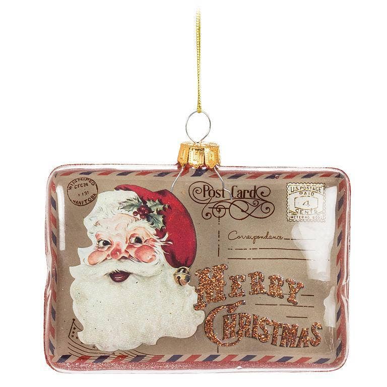 Merry Christmas Postcard Christmas Ornament