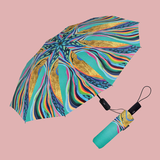 EttaVee "Rainbow Riviera 1" Travel Umbrella
