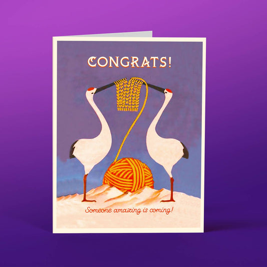 "Congrats! Someone Amazing is Coming" Baby Card