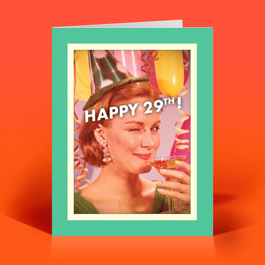 Happy "29th" Birthday Card