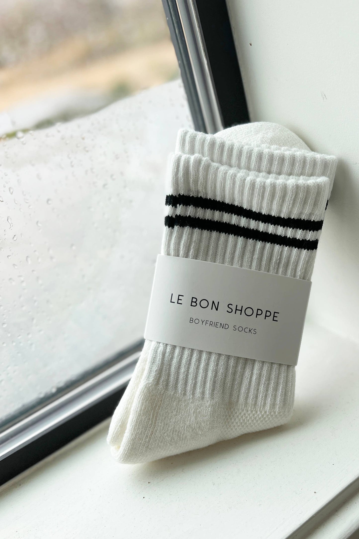 Boyfriend Socks in Black by Le Bon Shoppe