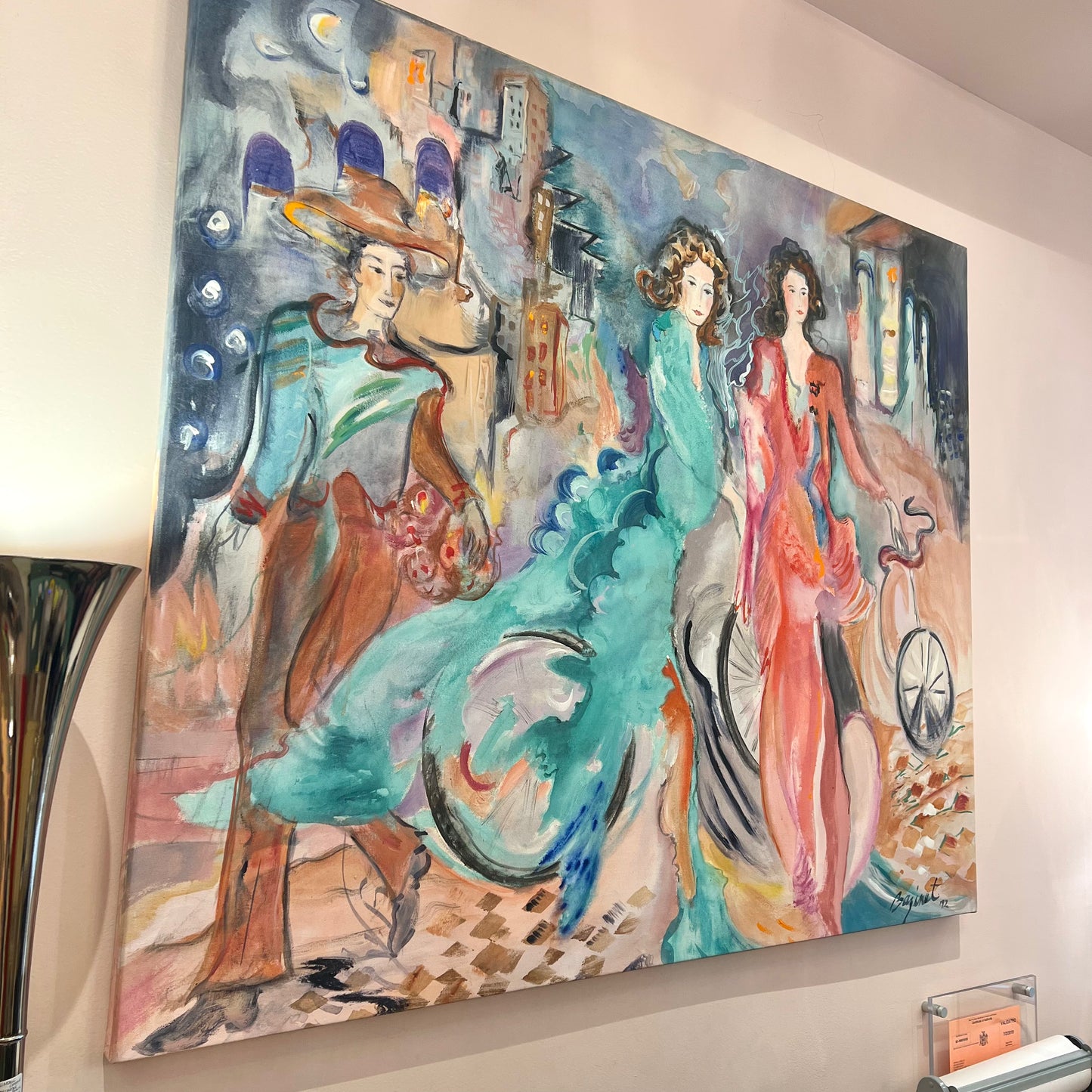 Vintage Original Oil on Canvas Artwork by Jane Bazinet
