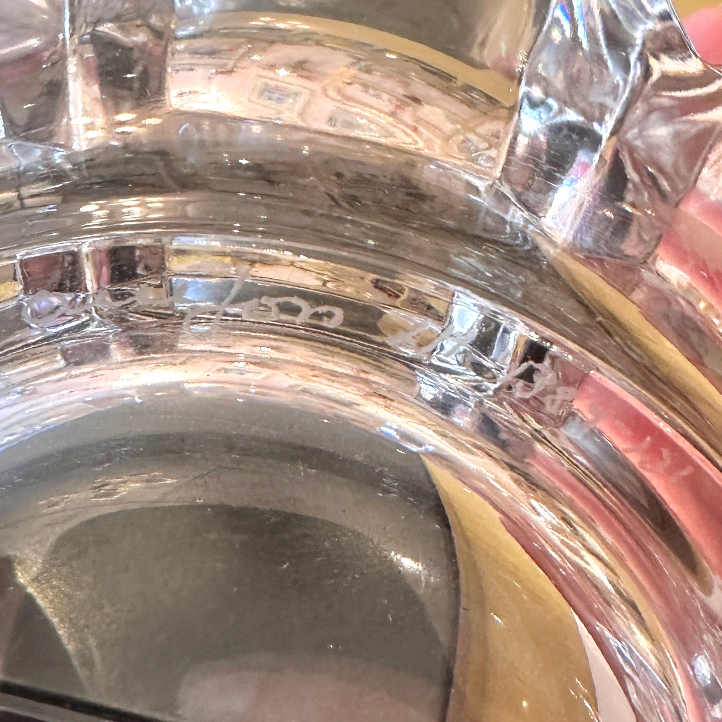 Vintage Orrefors “Corona” Crystal Bowl Signed