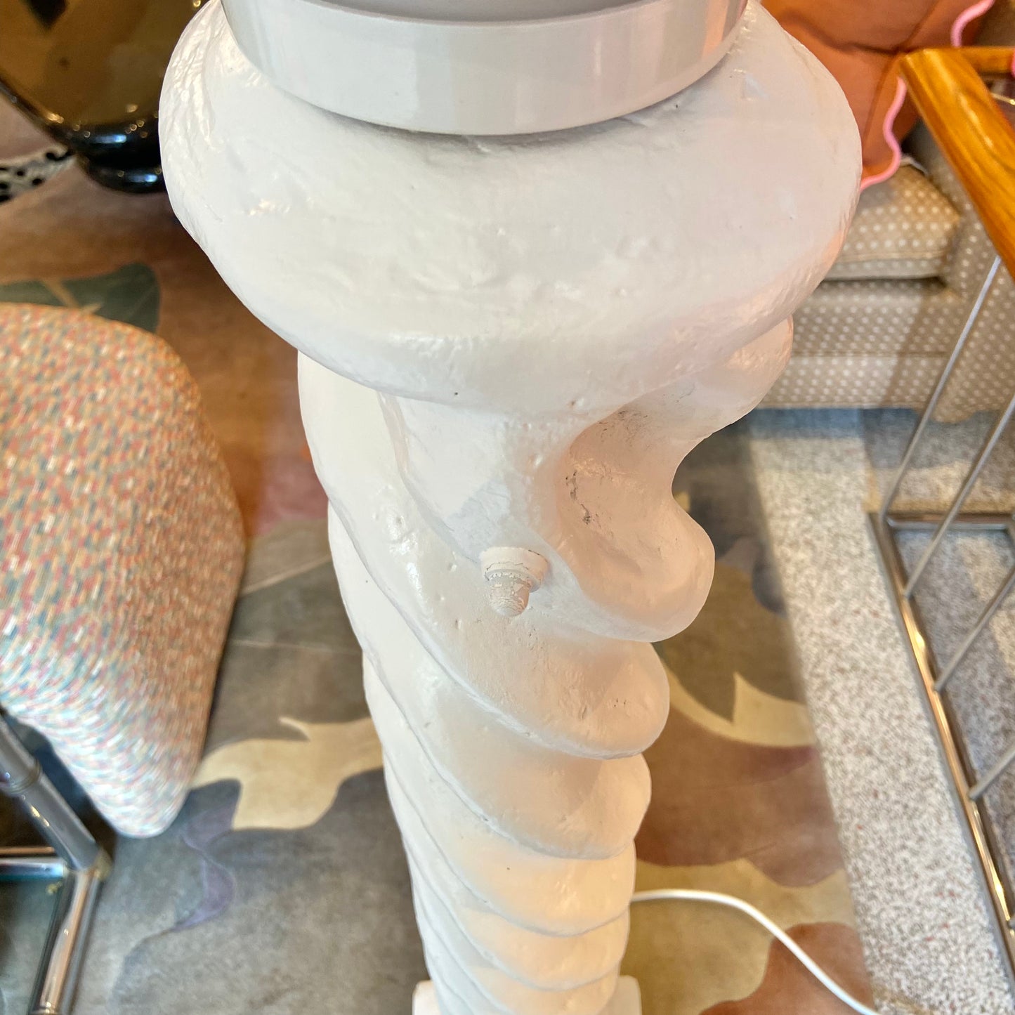 Vintage Spiral Globe Floor Lamp