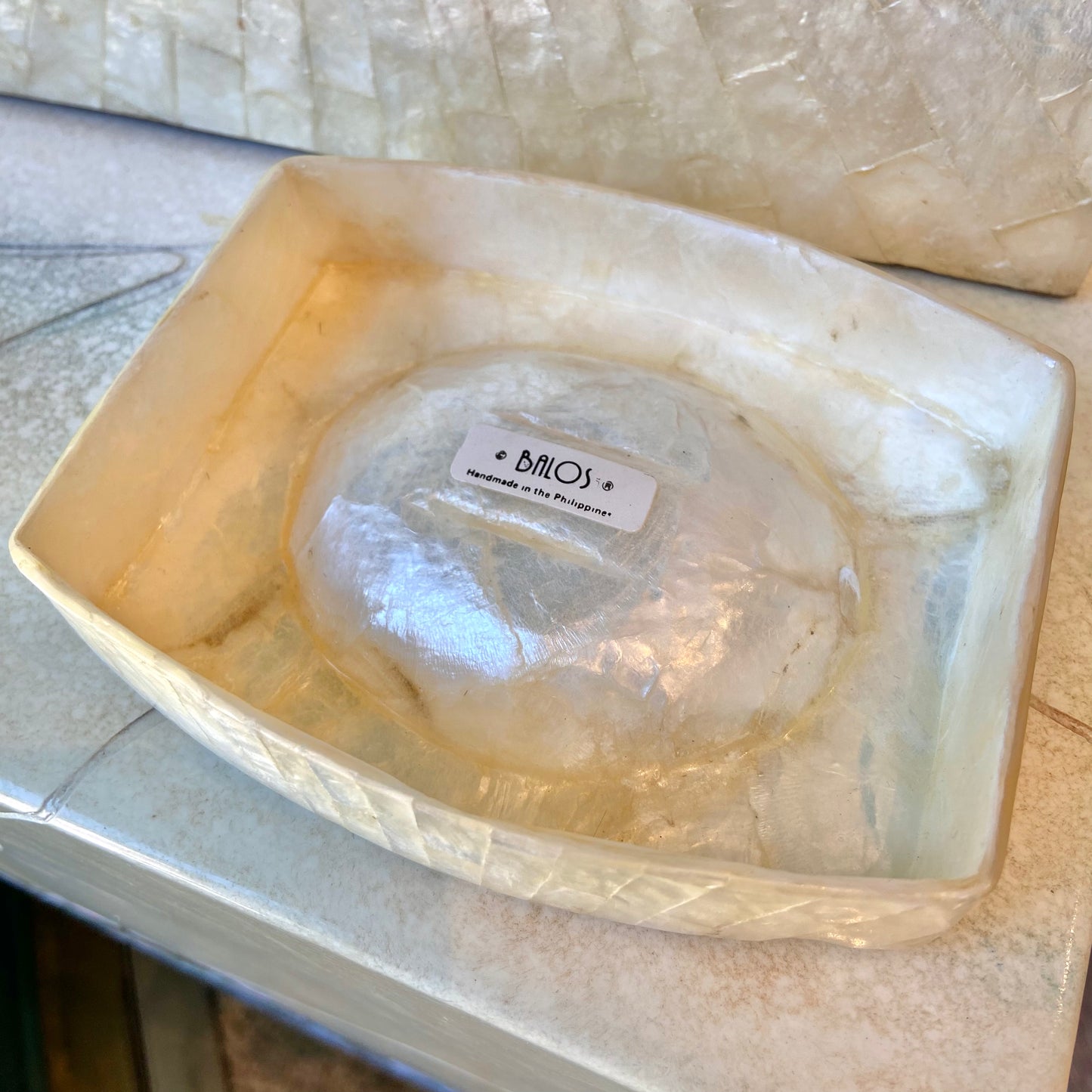 Vintage Capiz Shell Bathroom Set