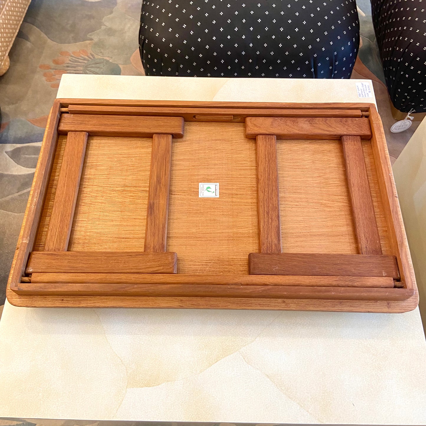 Vintage 1970’s Teak Wood Folding Tray