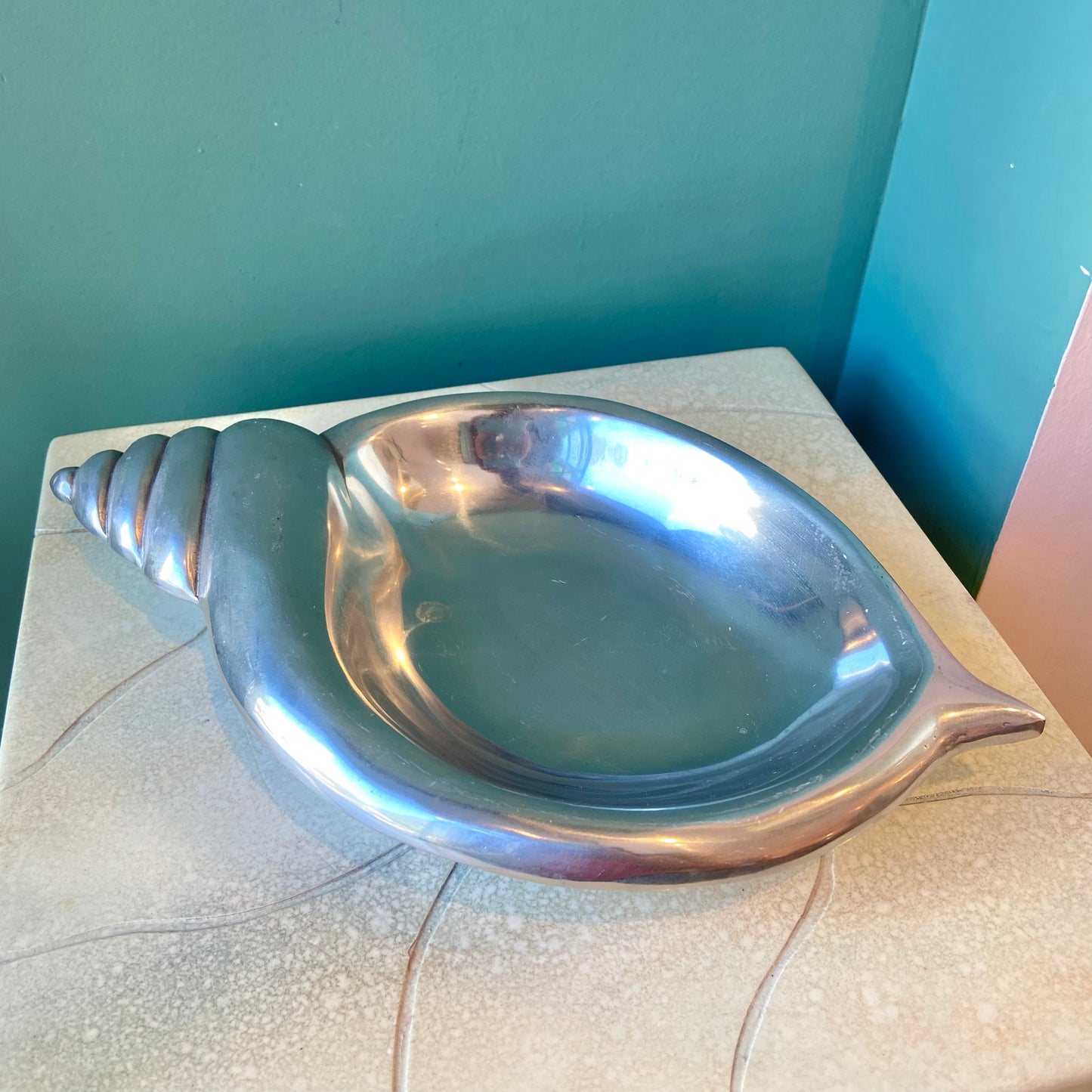 Vintage Aluminum Shell Catchall