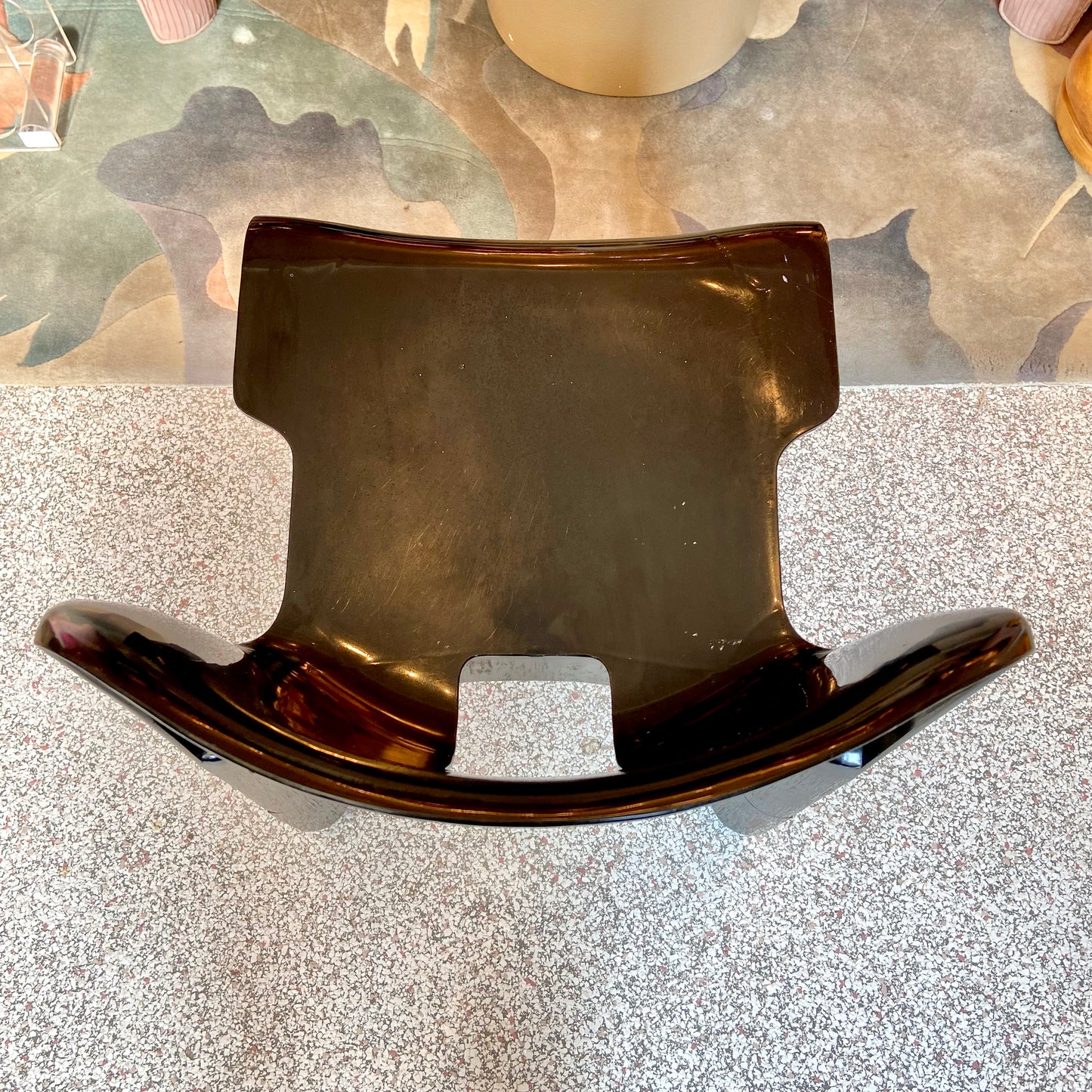 Vintage Mid Century Italian Kartell Universale Black Accent Chair