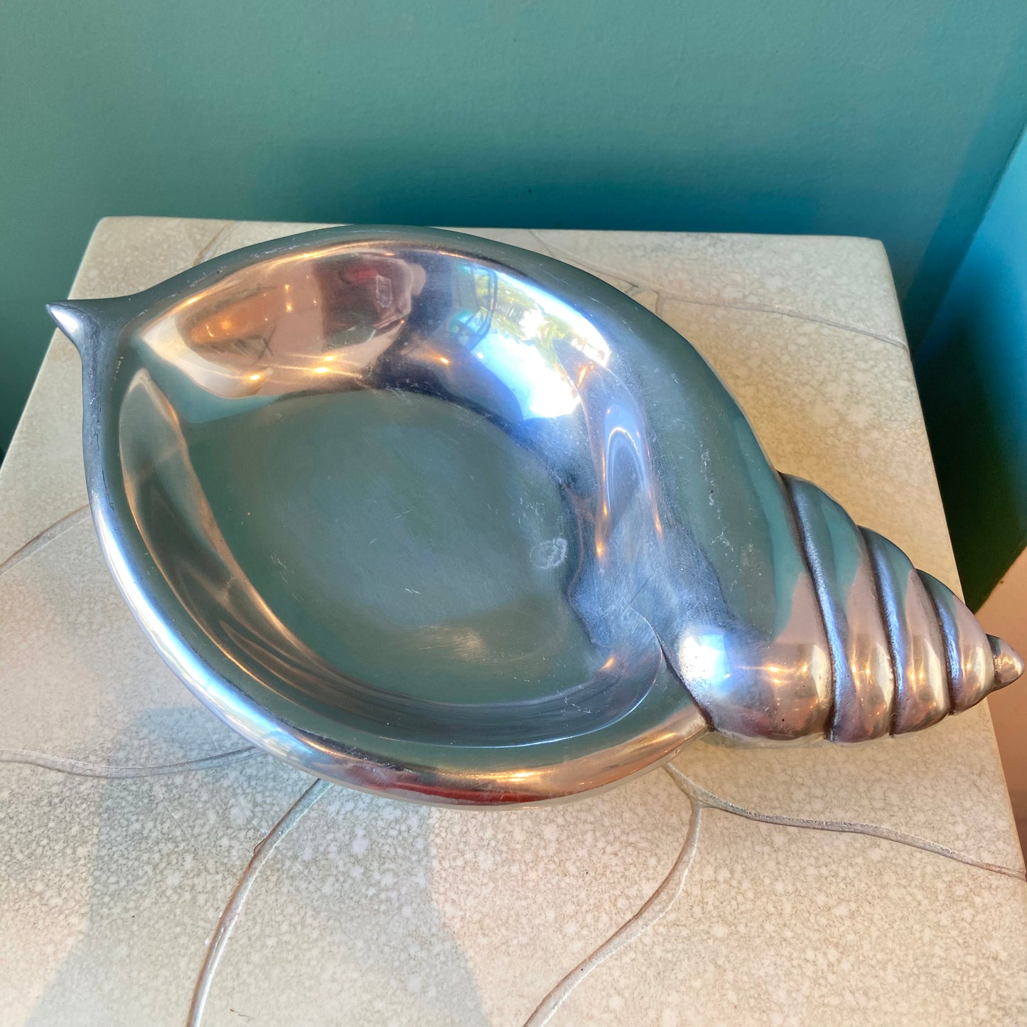 Vintage Aluminum Shell Catchall