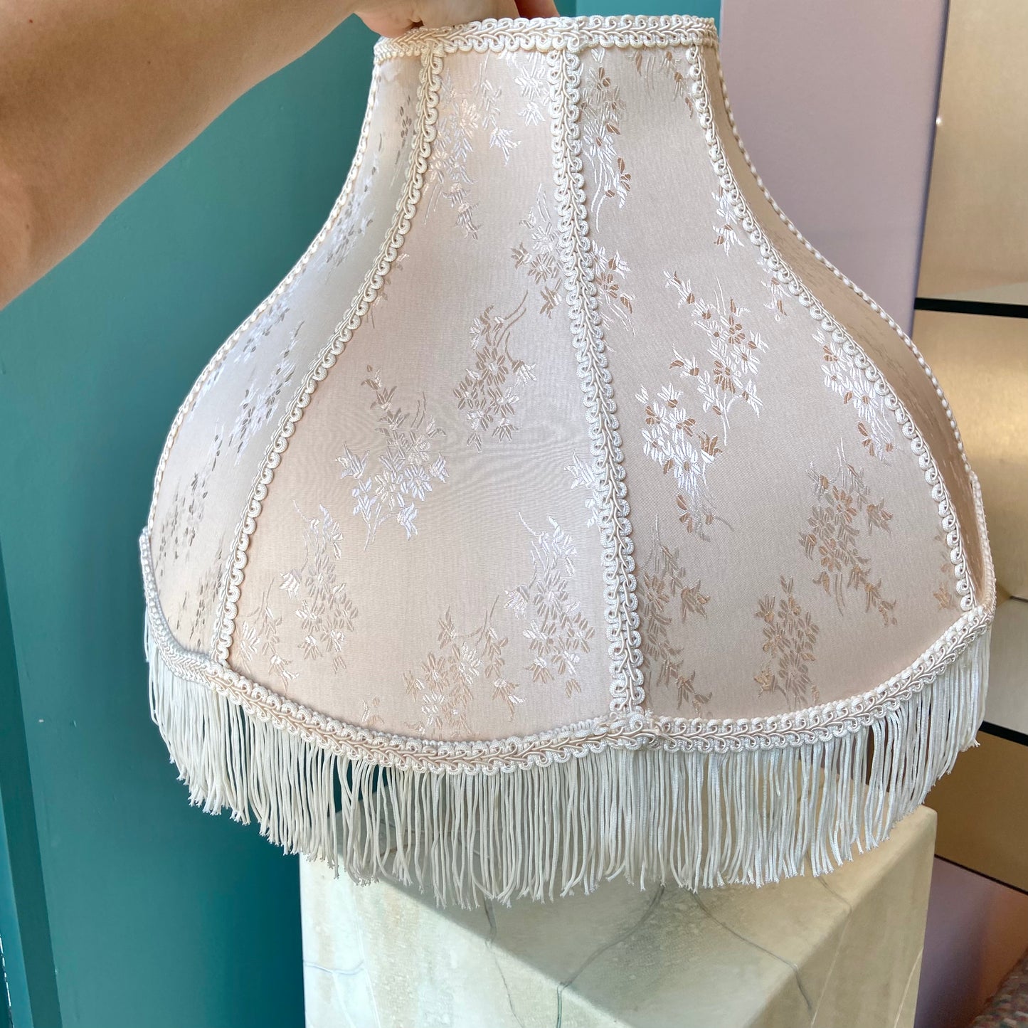 Vintage Victorian Style 8 Panel Fringe Lamp Shade
