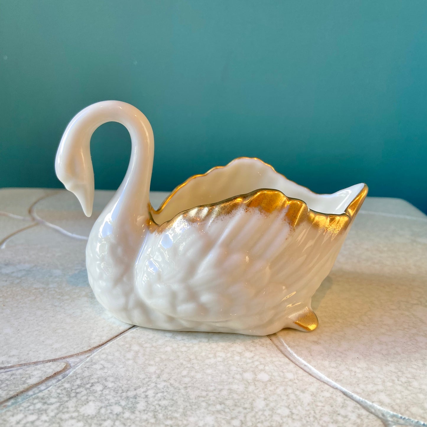 Vintage Lenox Swan Porcelain Ring/Trinket Holder