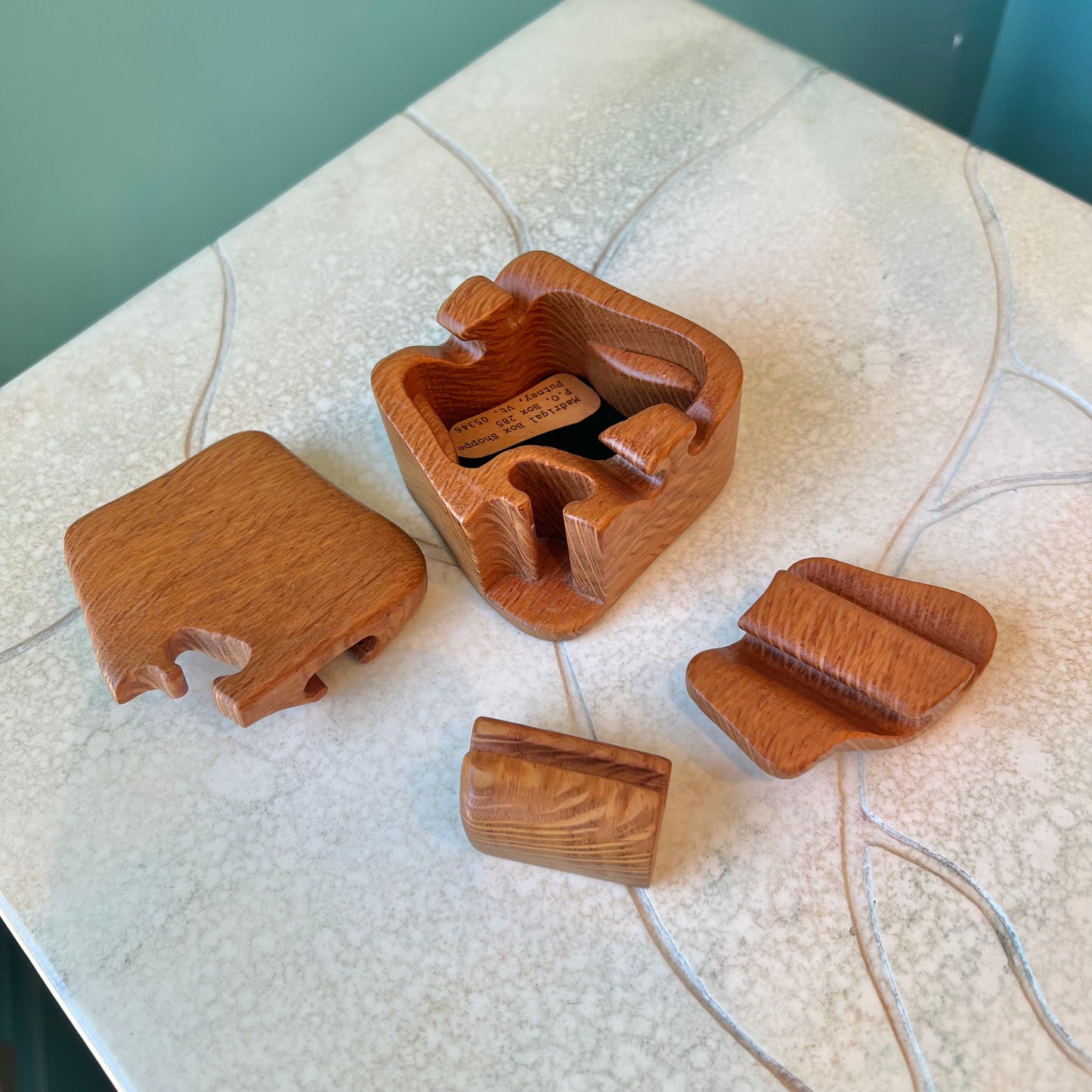 Vintage Don Rupard Small Wooden Jigsaw Box