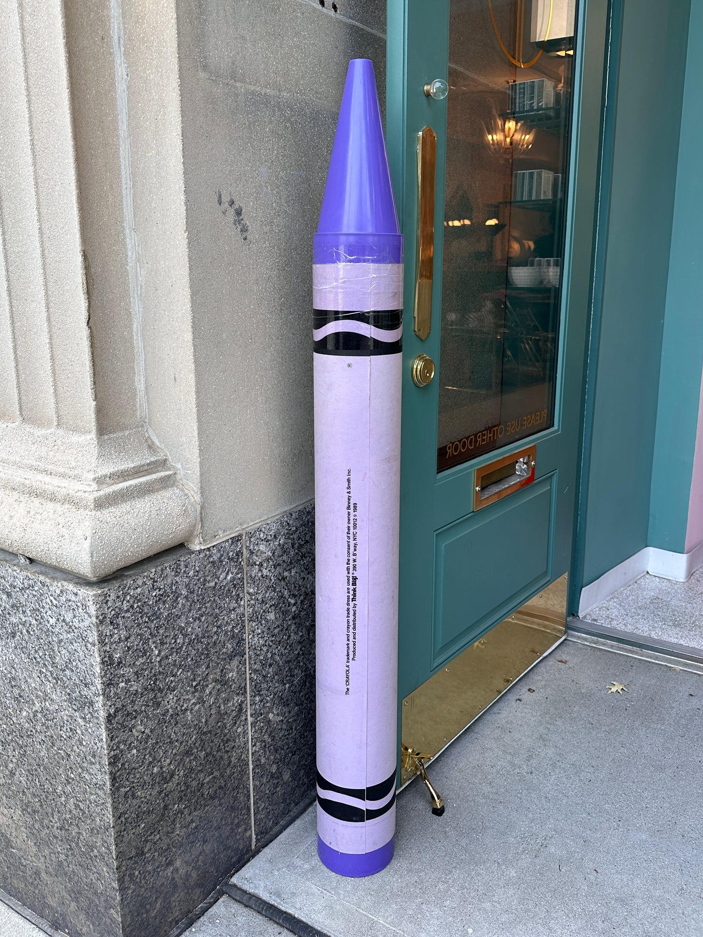 1989 “Think Big!” Monumental Purple Crayola Crayon