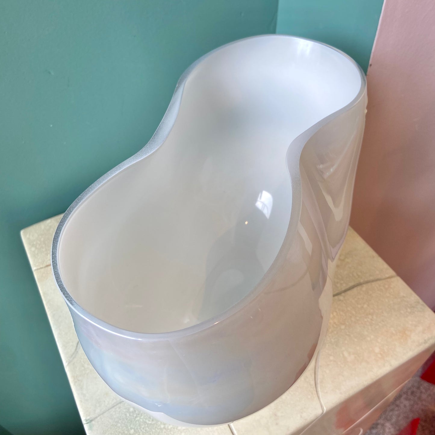 Vintage Opalescent Glass Vase by Damaso