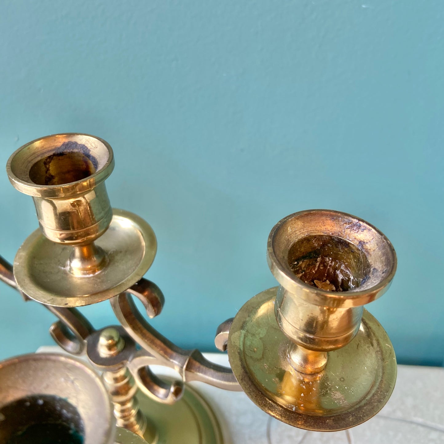Vintage Brass 3 Arm Candelabra