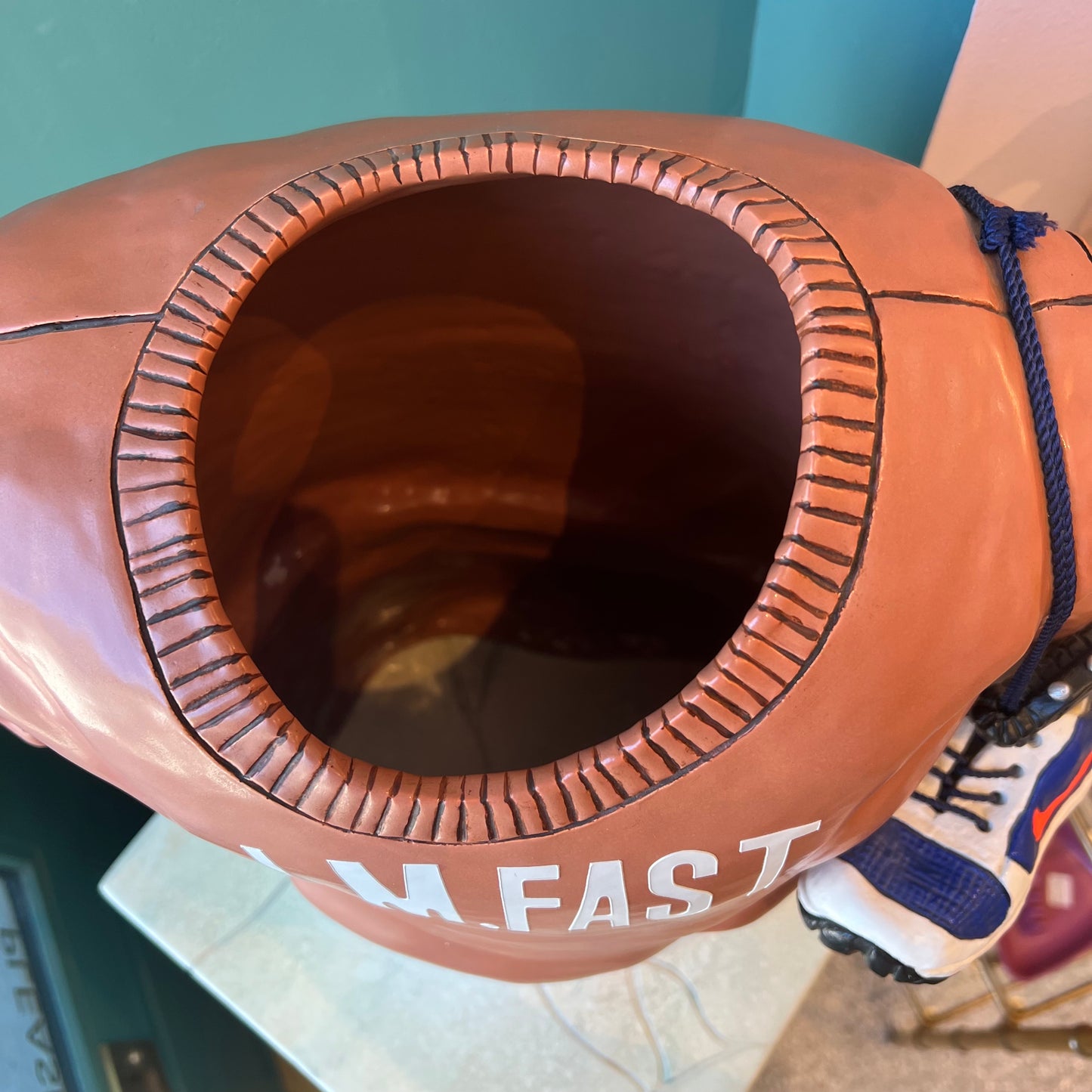 Original Vintage I.M.Fast Ceramic Runner's Outfit Sculpture by Joan E. Scheckel
