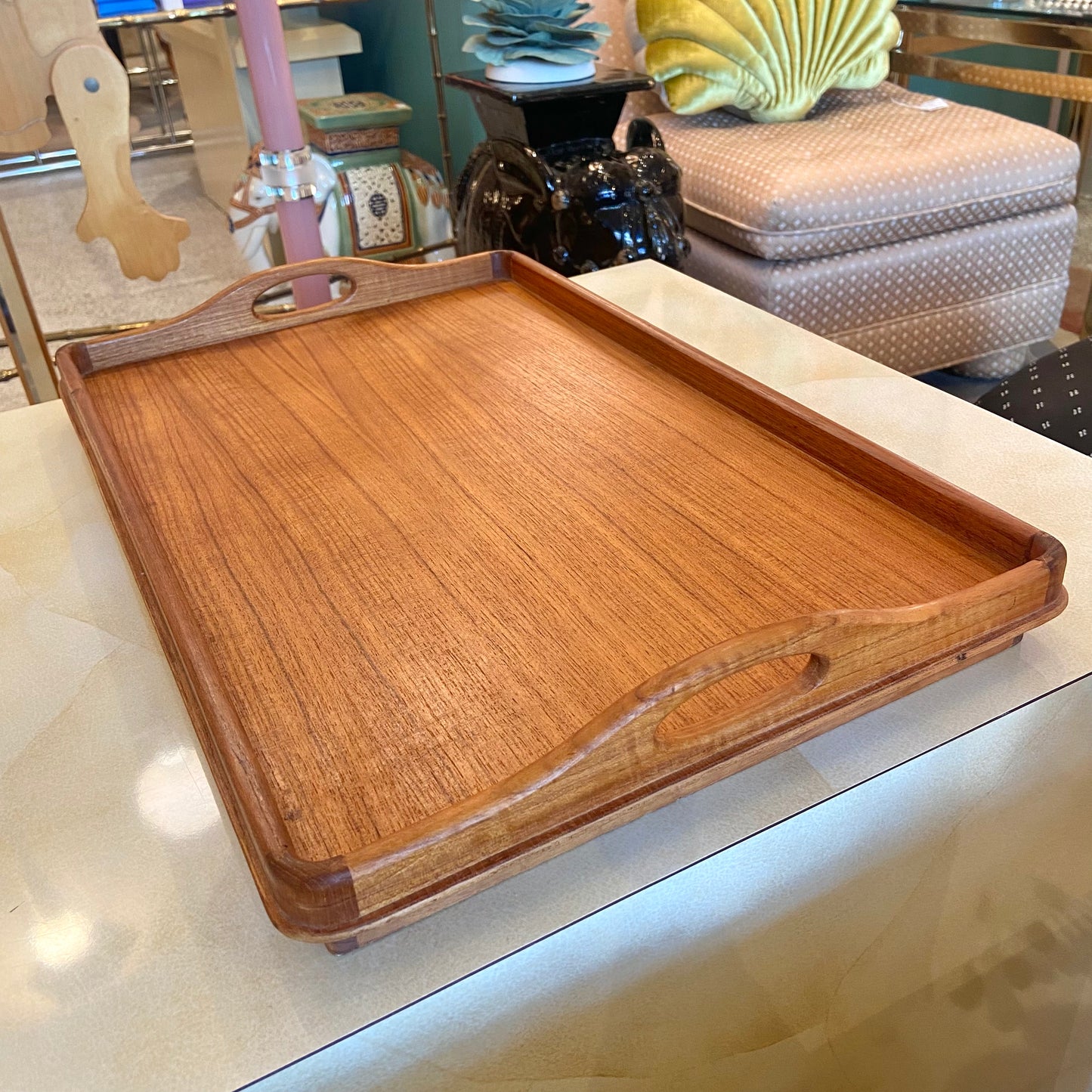 Vintage 1970’s Teak Wood Folding Tray