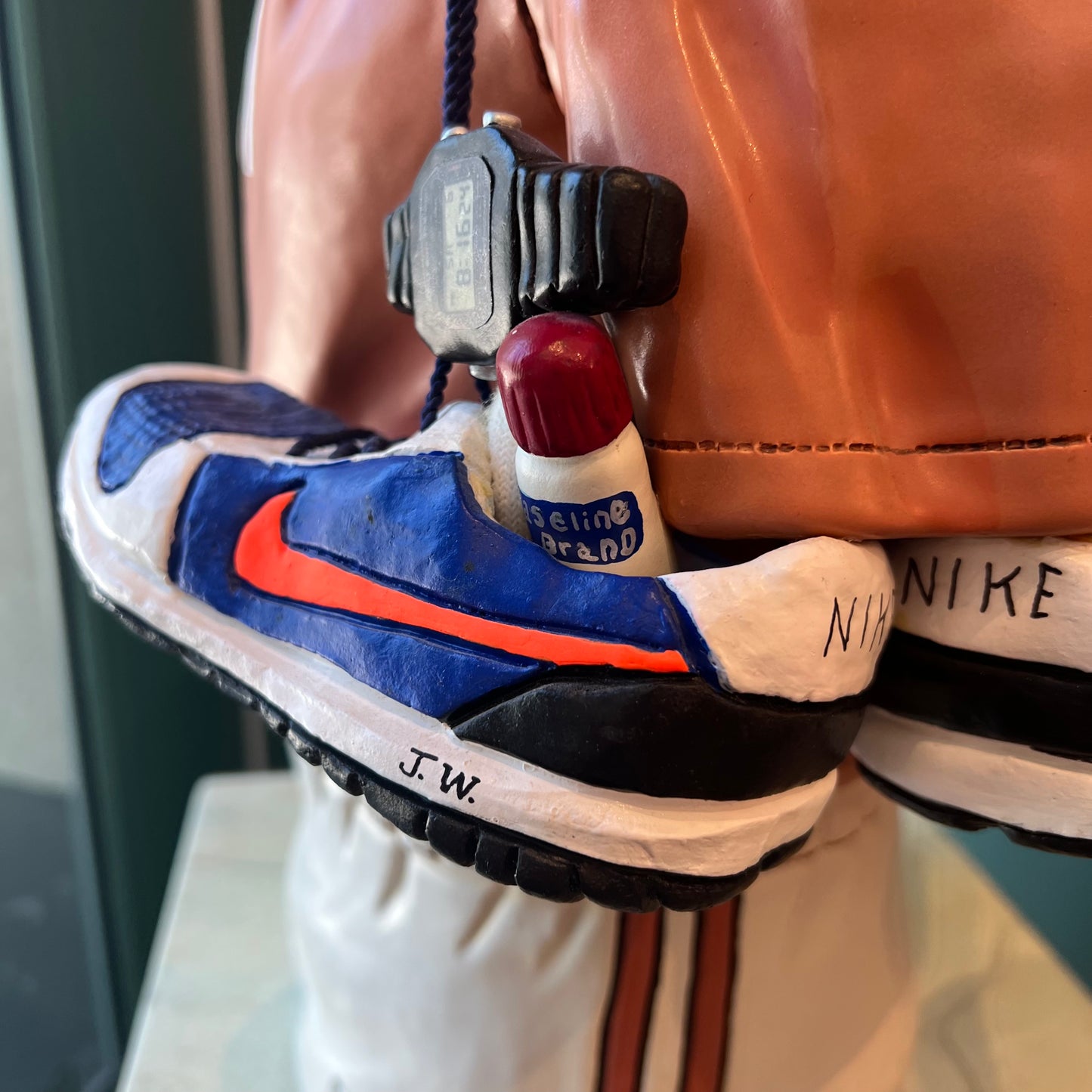 Original Vintage I.M.Fast Ceramic Runner's Outfit Sculpture by Joan E. Scheckel