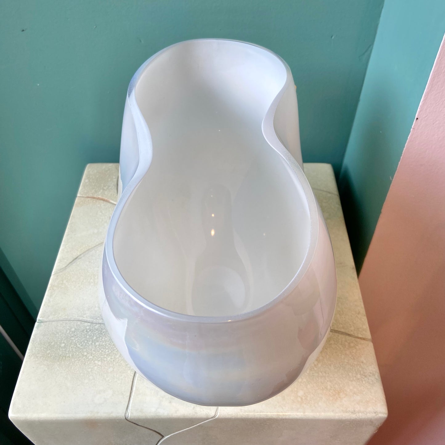Vintage Opalescent Glass Vase by Damaso