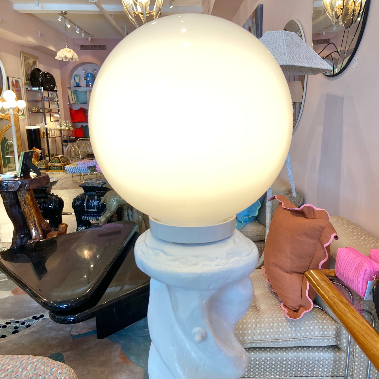 Vintage Spiral Globe Floor Lamp
