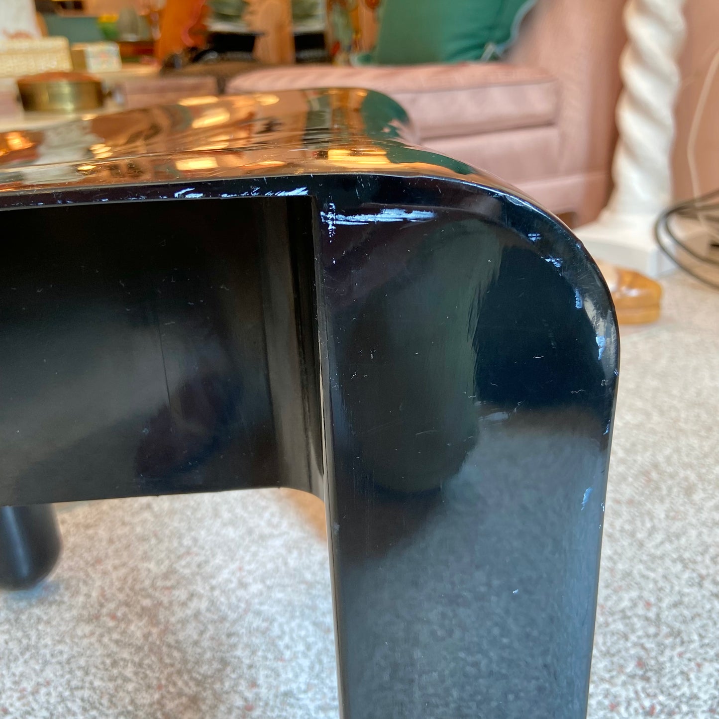 Vintage Mid Century Italian Kartell Universale Black Accent Chair