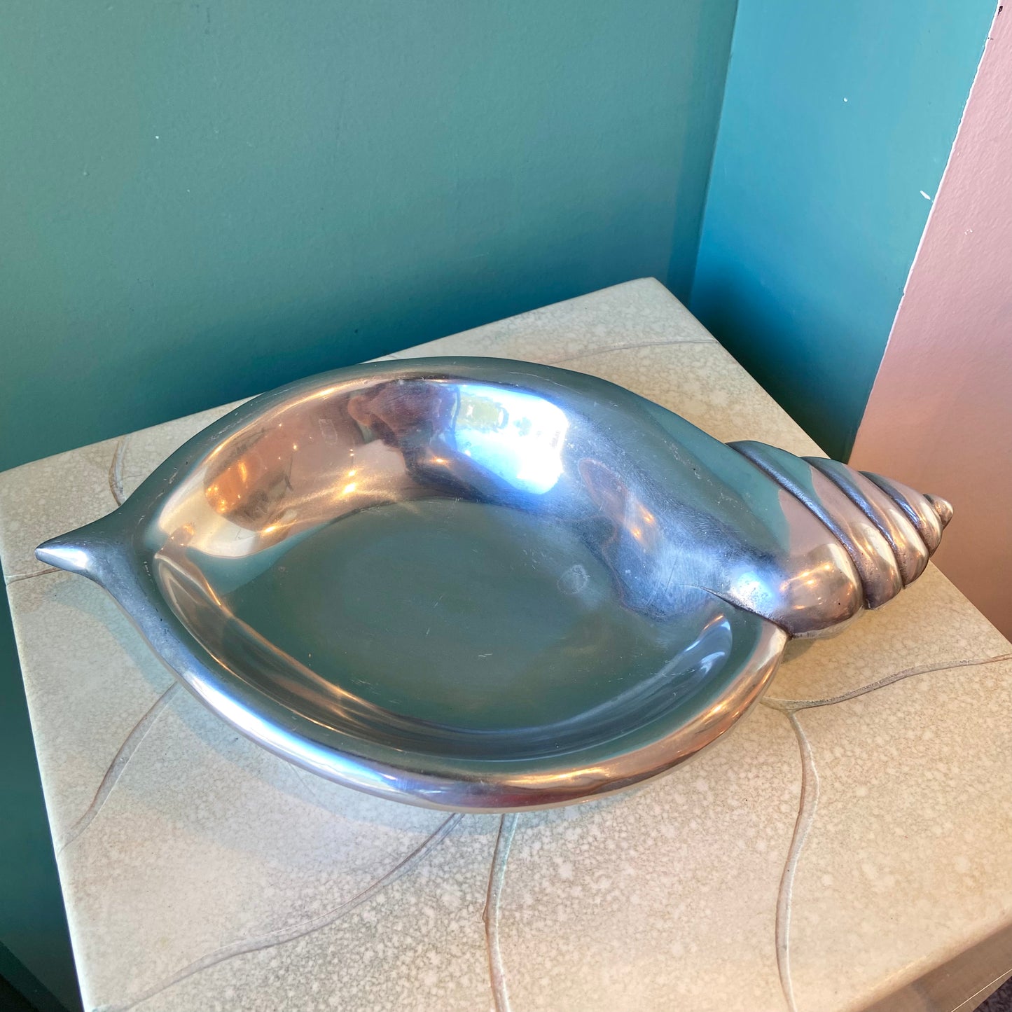 Vintage Aluminum Shell Catchall