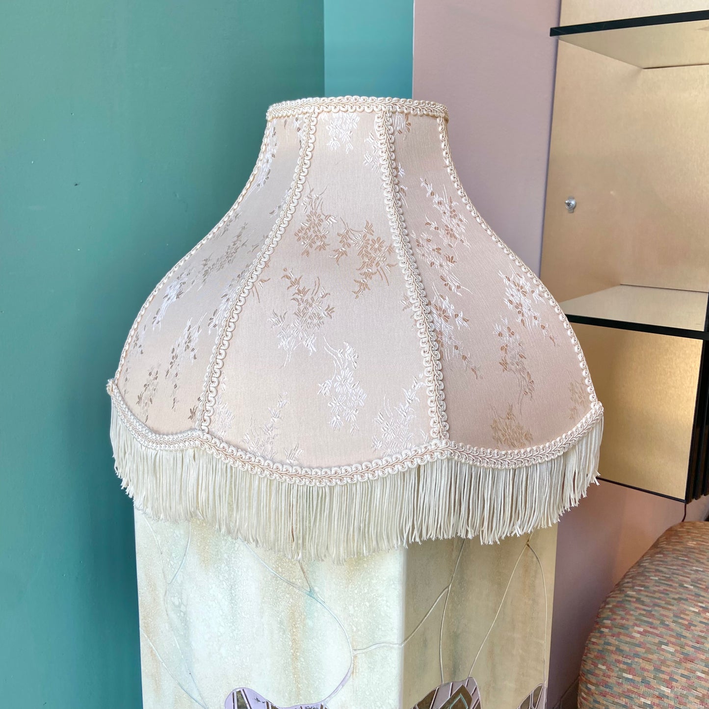 Vintage Victorian Style 8 Panel Fringe Lamp Shade