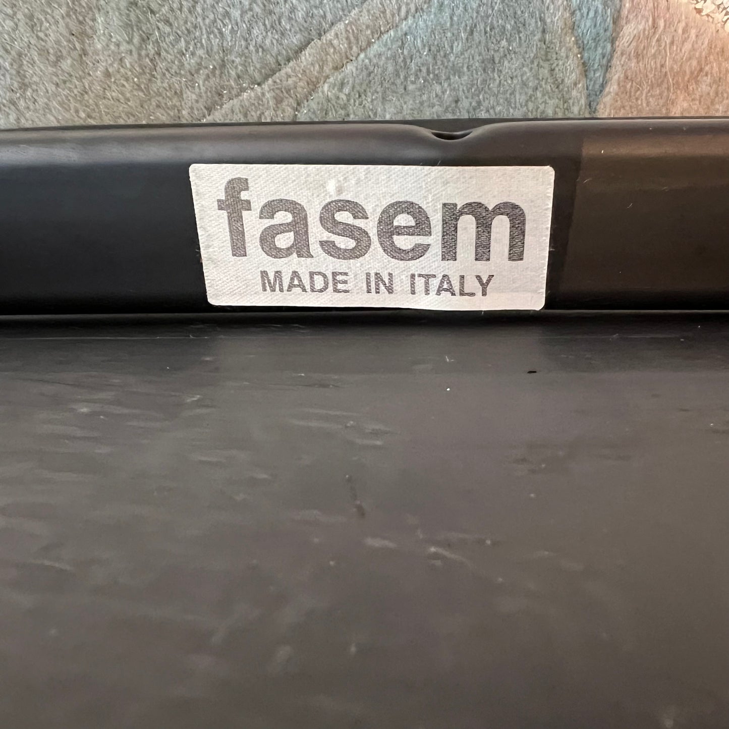 Vintage Set of 5 Model P40 Black Italian Dining Chairs by Fasem