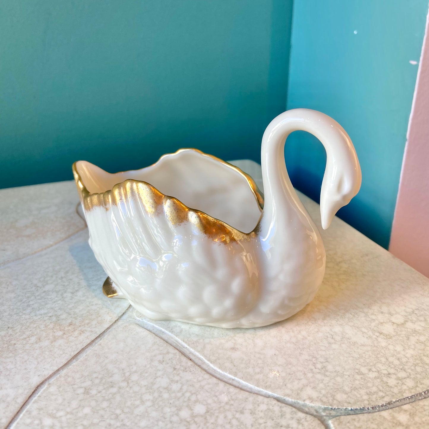 Vintage Lenox Swan Porcelain Ring/Trinket Holder