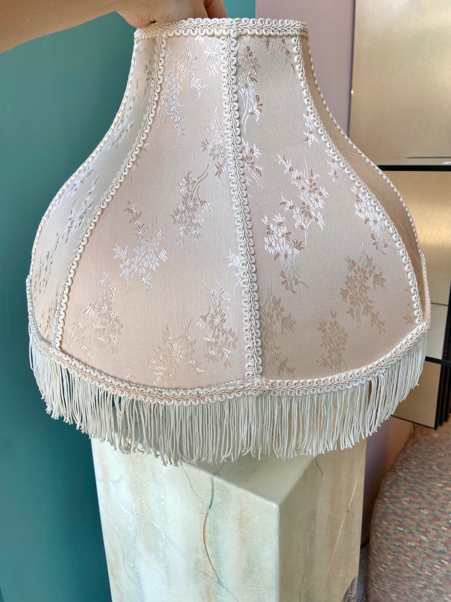 Vintage Victorian Style 8 Panel Fringe Lamp Shade