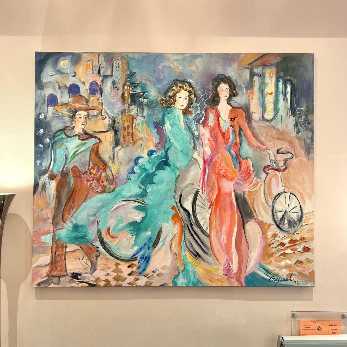 Vintage Original Oil on Canvas Artwork by Jane Bazinet